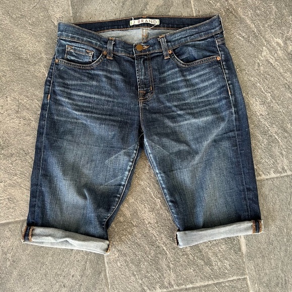J Brand Denim Bermuda Roll Cuffed Shorts - Picture 1 of 6